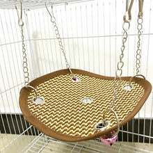 Load image into Gallery viewer, Straw Bird Climbing Toy Parrot Perched Platform Hamster Hammock Bed Toys Soft Animal Bed Nest Pet Bird Accessories